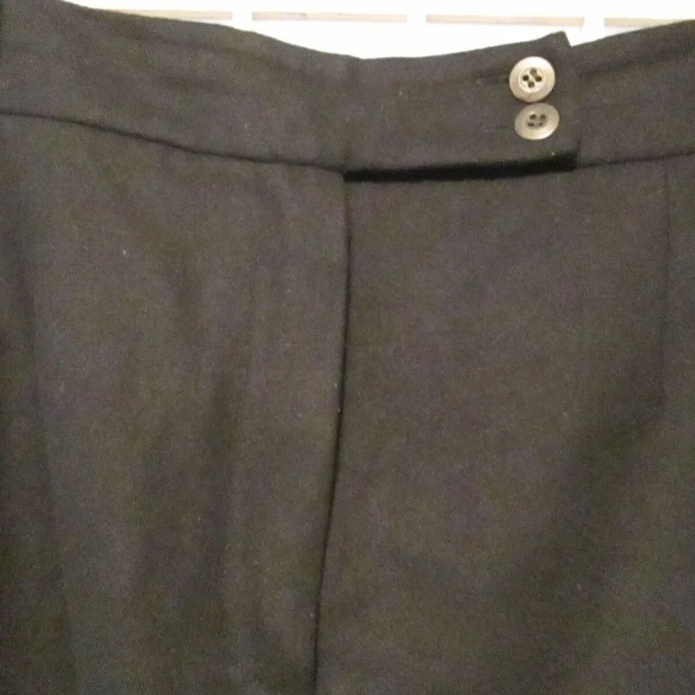 Harve Benard Zip Back Pockets Wool Blend Skirt